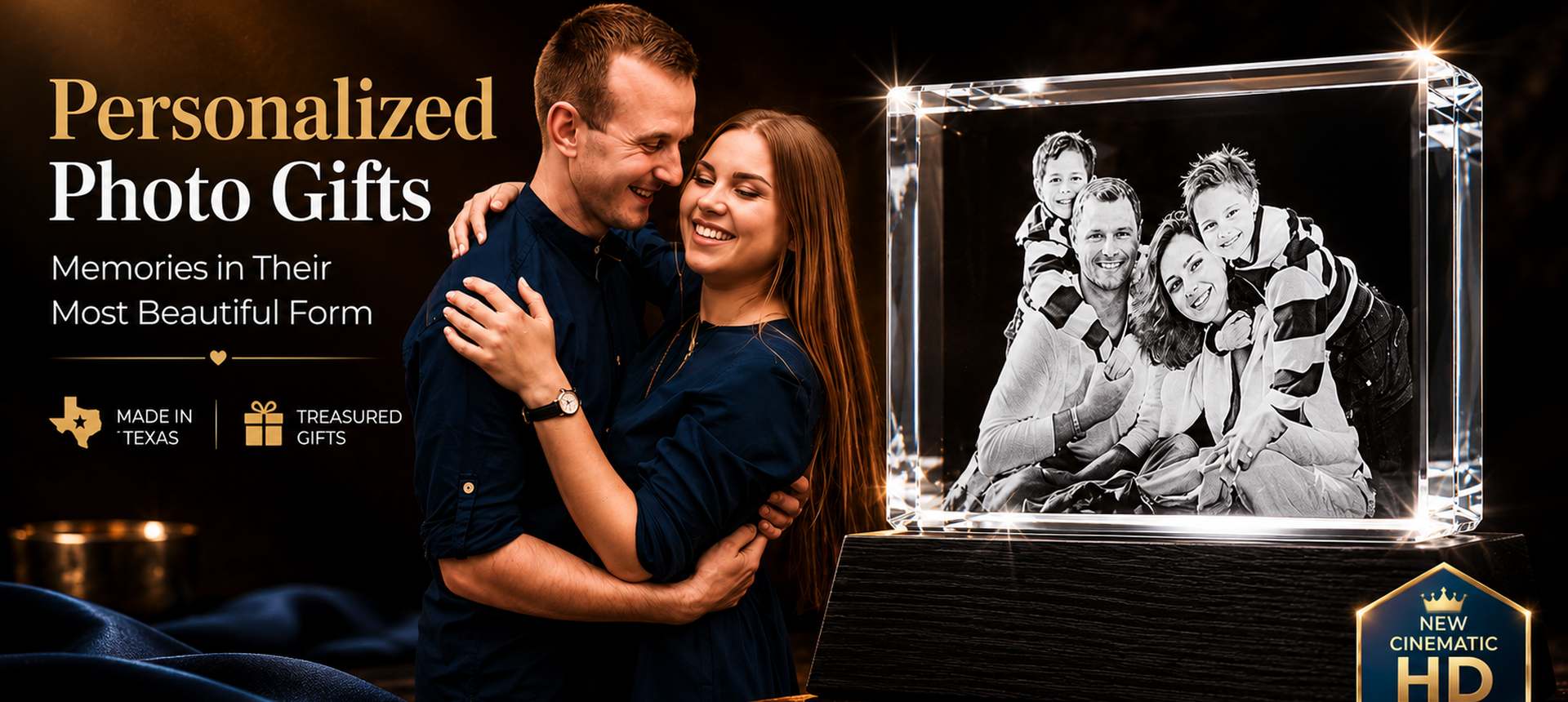 Crystal 3D Pix - Personalized 3D Crystal Gifts - Free Shipping - Ships Next Business Day
